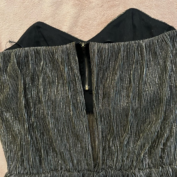 Impeccable Pig black gold and silver glitter shiny romper with built in bandeau - Picture 5 of 5